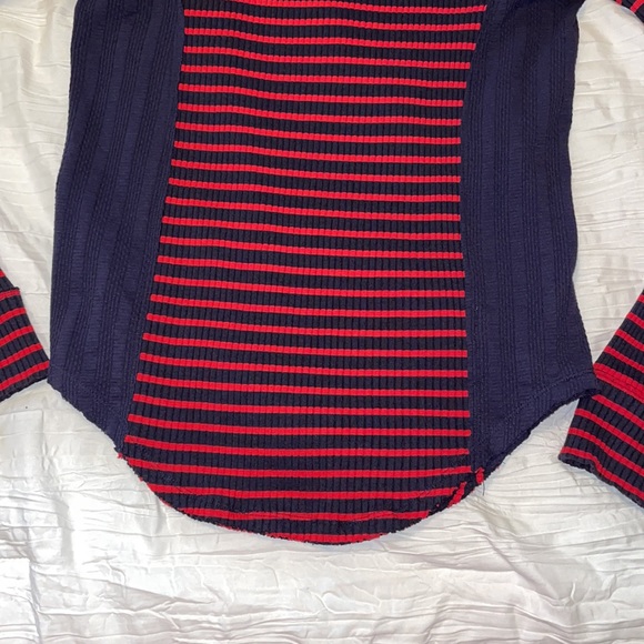 Free People Long Sleeve Striped Turtle Neck - Picture 2 of 6